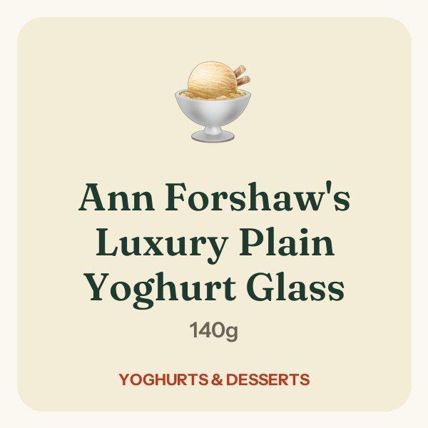 Ann Forshaw's Luxury Plain Yoghurt Glass