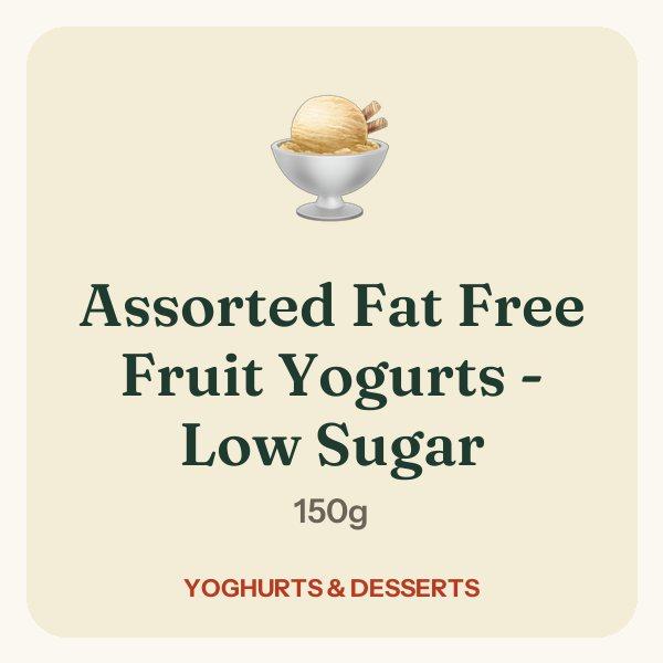 Assorted Fat Free Fruit Yogurts - Low Sugar