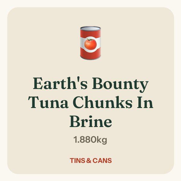 Earth's Bounty Tuna Chunks In Brine