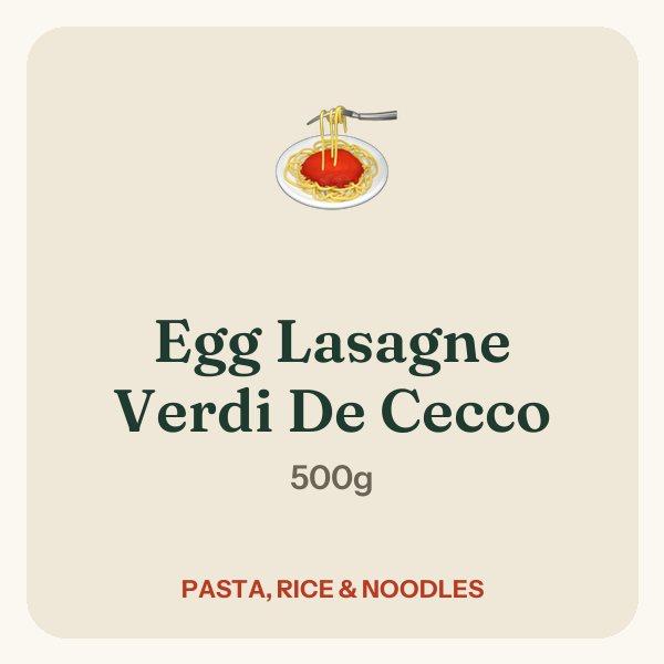 Egg Lasagne Verdi De Cecco