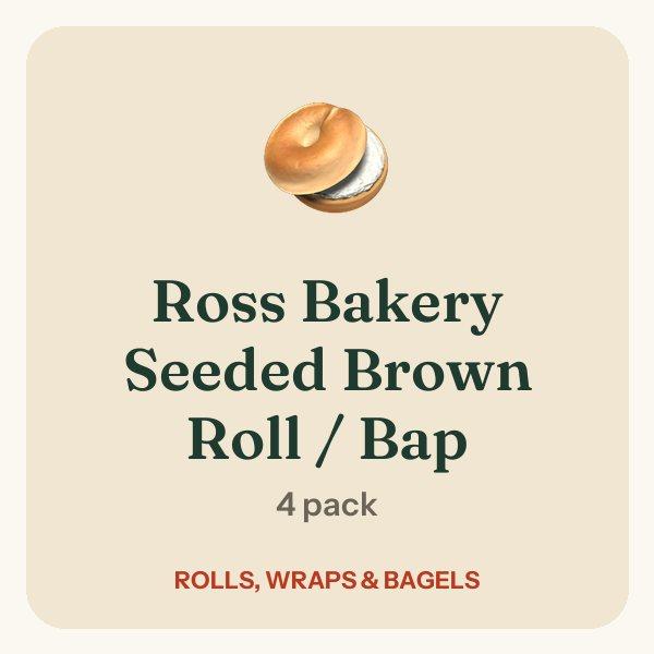 Ross Bakery Seeded Brown Roll / Bap