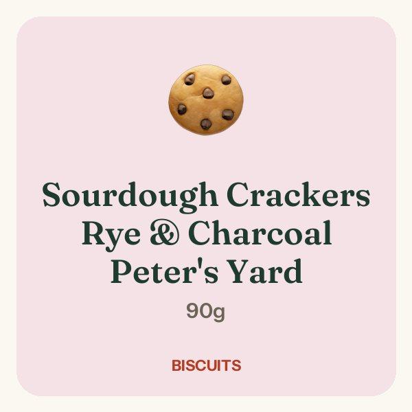 Sourdough Crackers Rye & Charcoal Peter's Yard