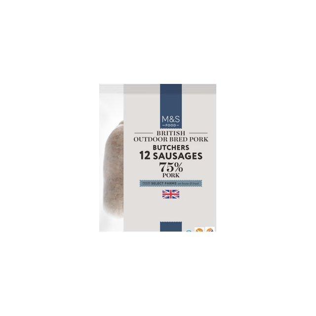 M&S 12 Butchers Pork Sausages