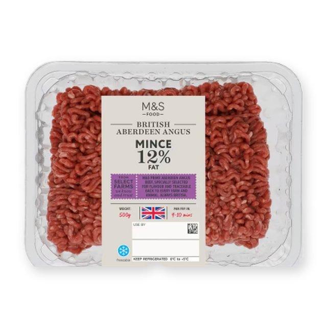 M&S British Aberdeen Angus Mince 12% Fat