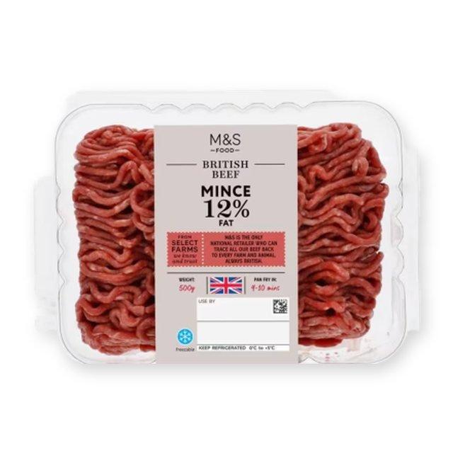 M&S British Beef Mince 12% Fat
