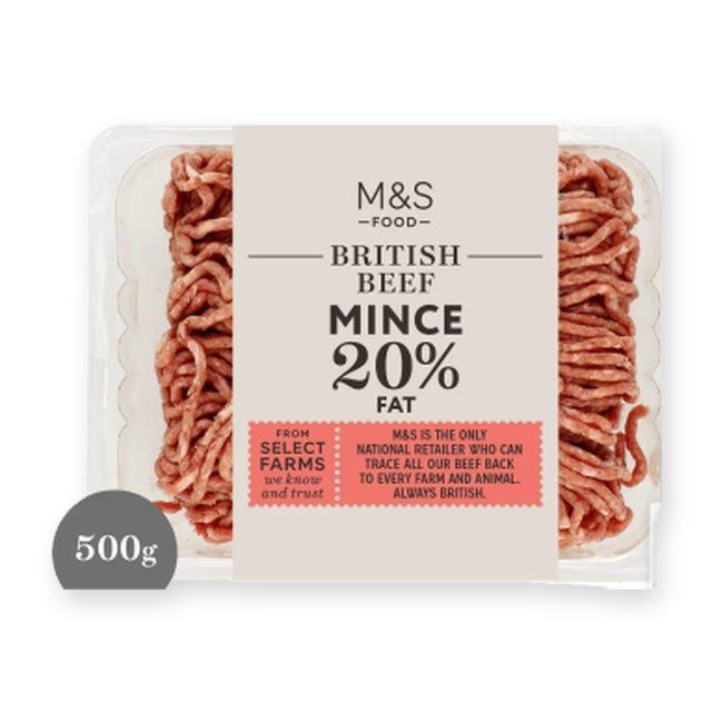 M&S British Beef Mince 20% Fat