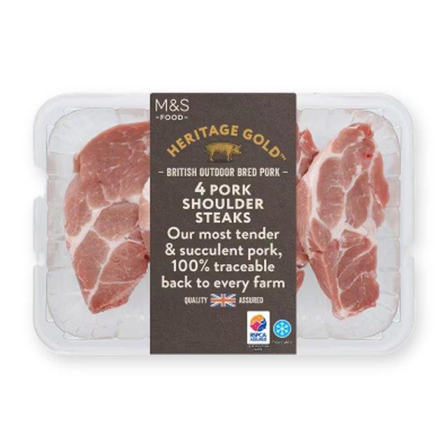 M&S British Outdoor Bred Pork Shoulder Steaks