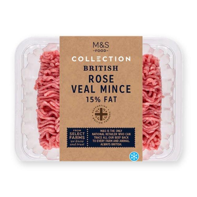 M&S British Rose Veal Mince 15% Fat