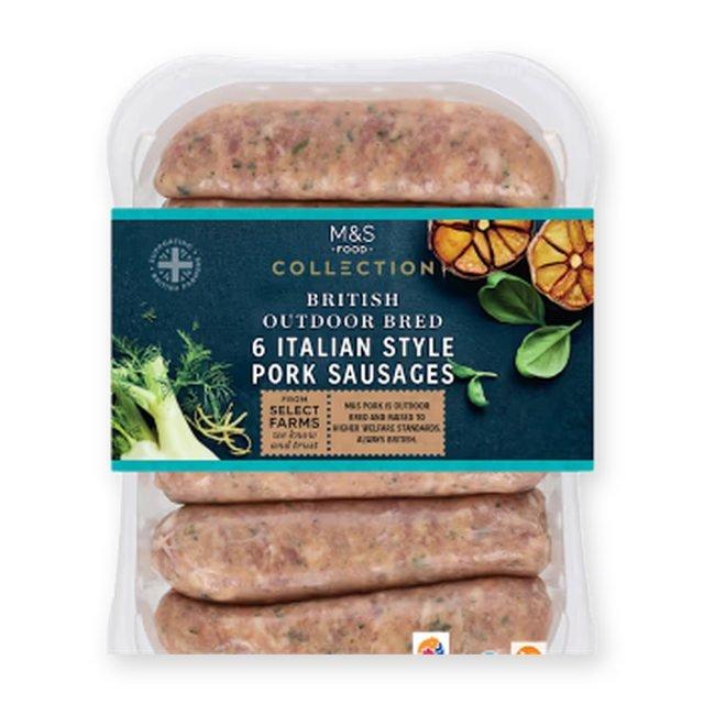 M&S Collection 6 Italian Style Pork Sausages