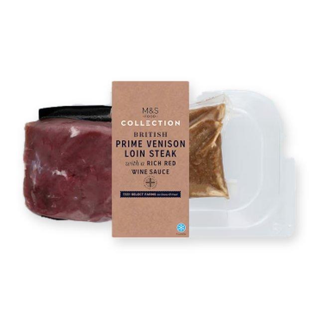 M&S Collection British Venison Loin Steak with Red Wine Sauce