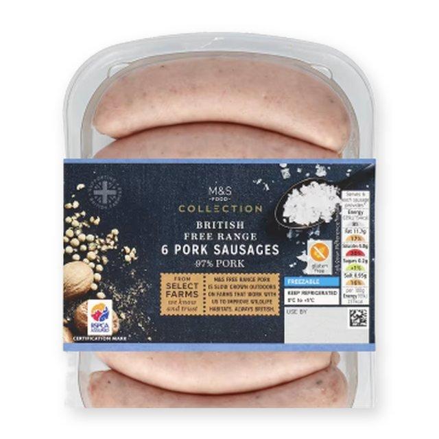 M&S Collection Free Range Pork Sausages