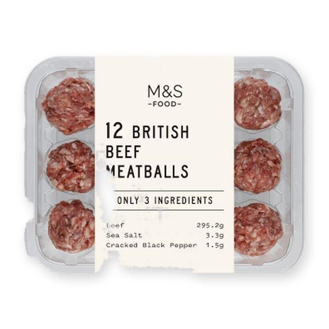 M&S Only 3 Ingredients British Beef Meatballs