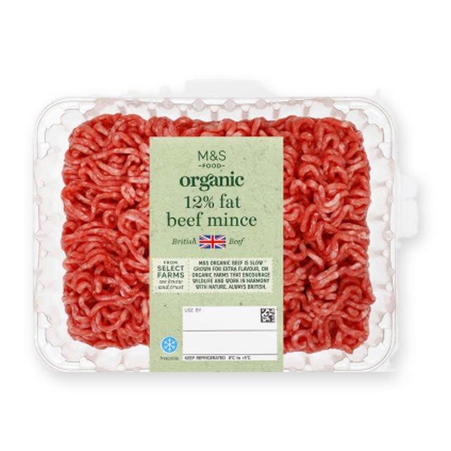 M&S Organic 12% Fat Beef Mince