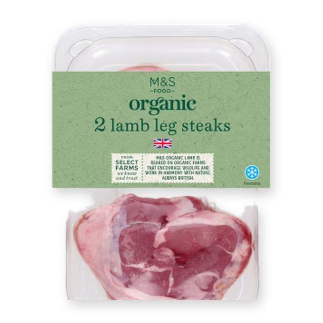 M&S Organic 2 Lamb Leg Steaks