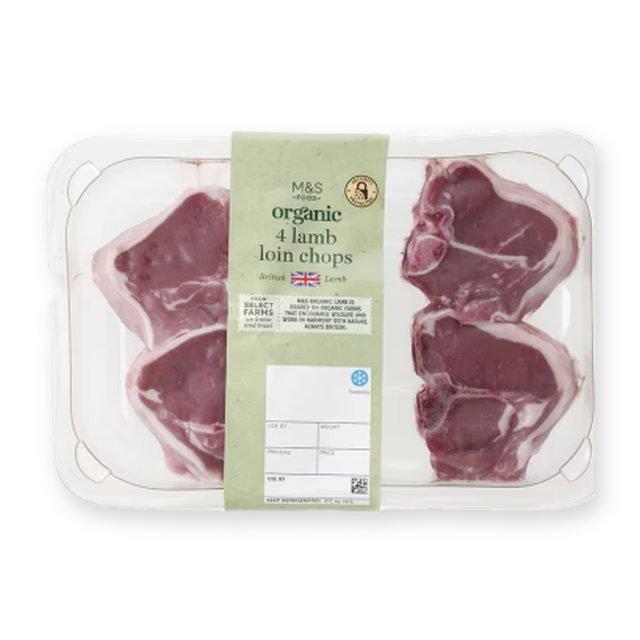 M&S Organic 4 Lamb Loin Chops