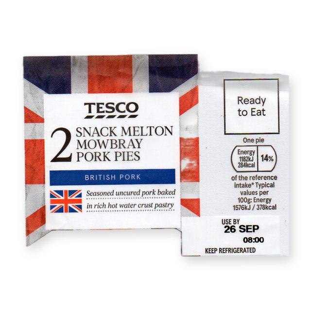 Tesco 2 Mini Melton Mowbray Pork Pies