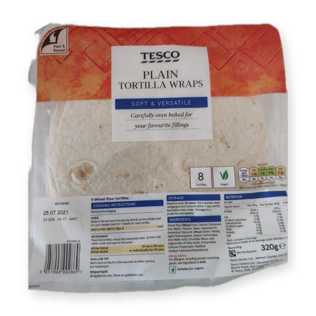 Tesco Plain Tortilla Wraps