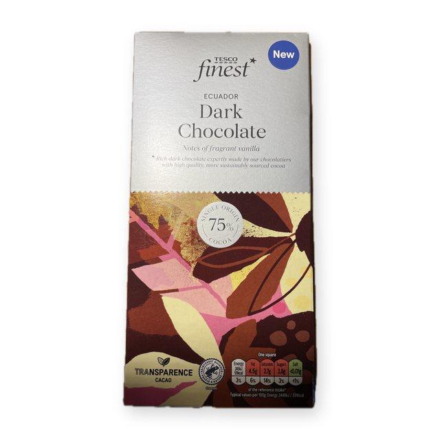Tesco Ecuador dark chocolate 75%