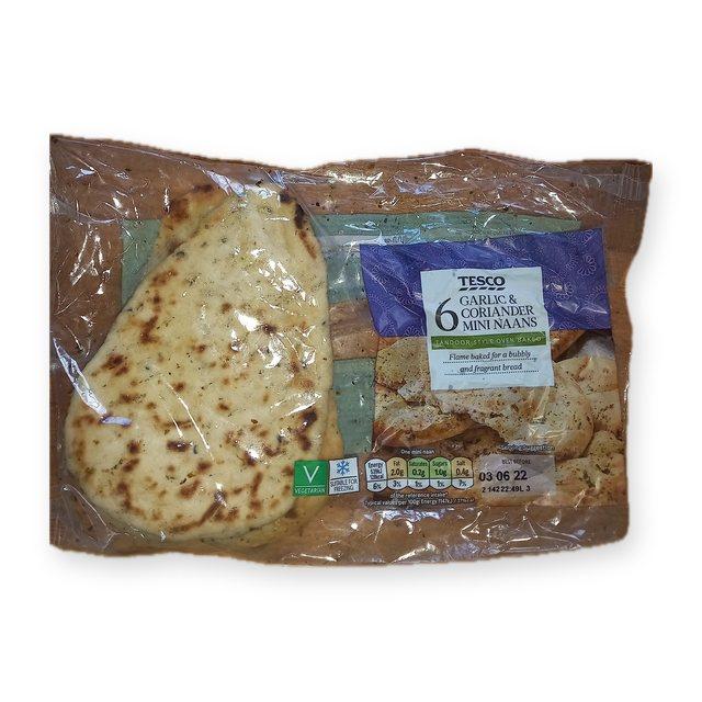 Tesco 6 Garlic & Coriander Mini Naans