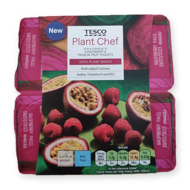 Tesco Plant Chef Raspberry & Passion Fruit Soya Yogurt