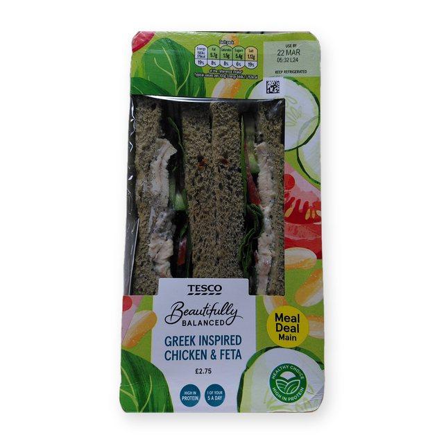 Tesco Greek Chicken & Feta Sandwich