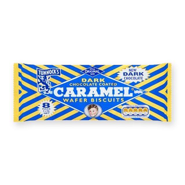 Tunnocks Dark Chocolate Caramel Wafers 8's