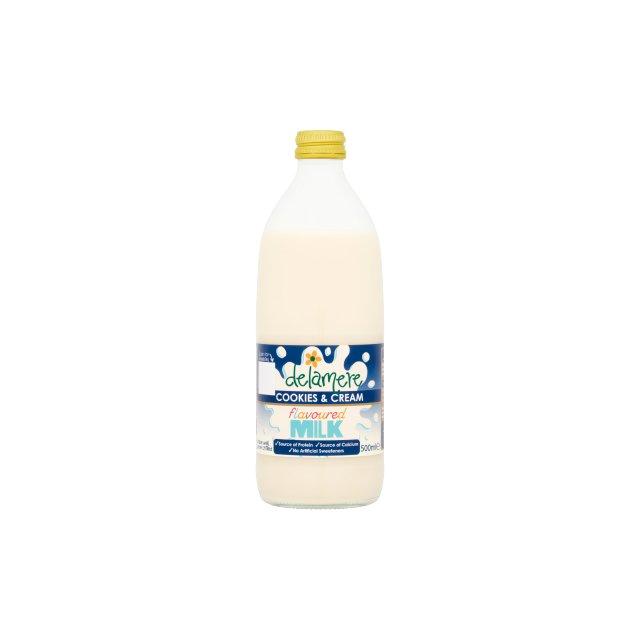 Delamere Cookies & Cream Flavour Milk, 12 pack