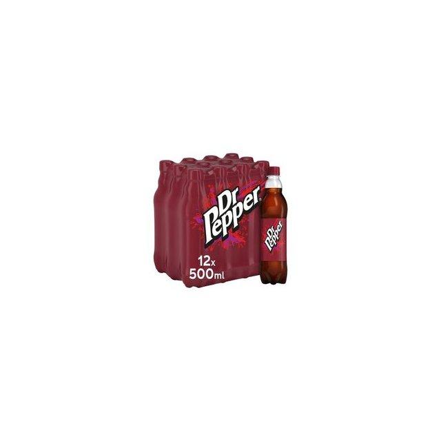 Dr Pepper bottles, 12 pack