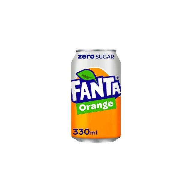 Fanta Orange Zero cans, 24 pack