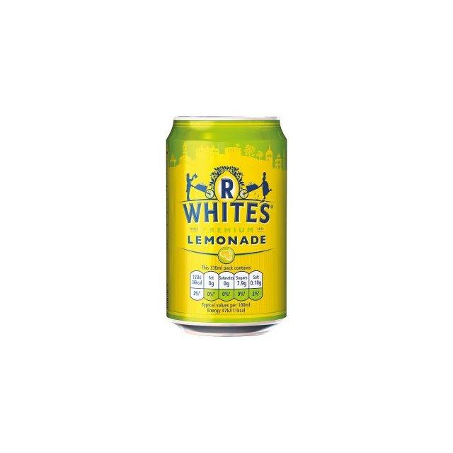 R Whites Lemonade cans, 24 pack