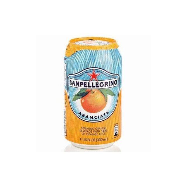 San Pellegrino Aranciata Orange cans, 24 pack