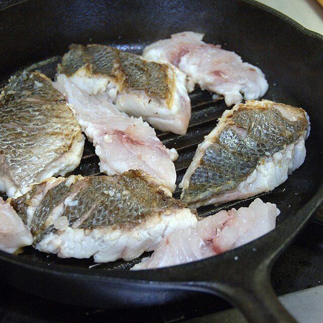 Sea bass fillets