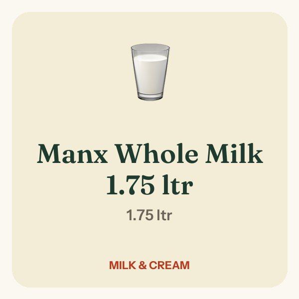 Manx Whole Milk 1.75 ltr