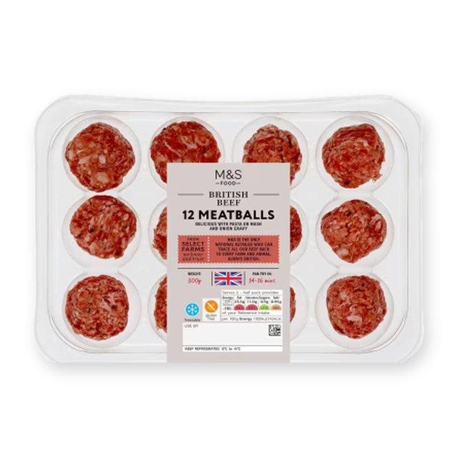 M&S 12 British Beef Meatballs