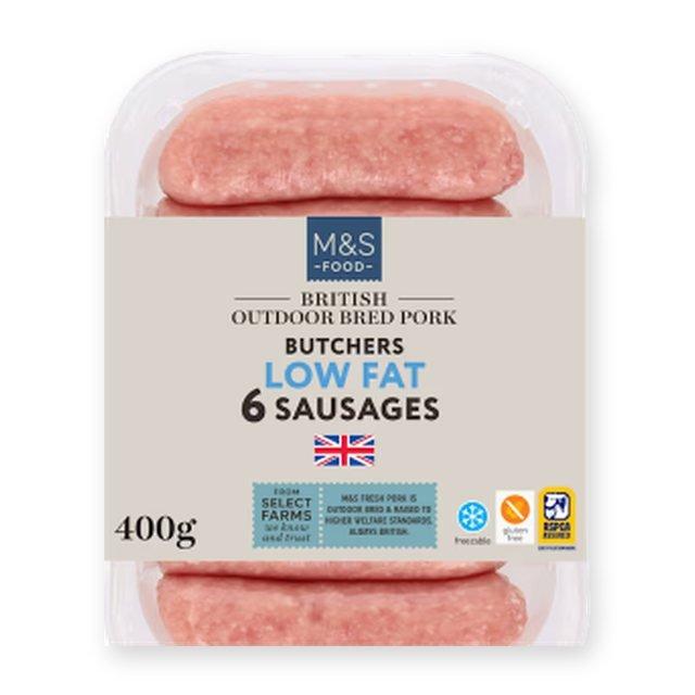 M&S 6 British Outdoor Bred Pork Butchers Sausages