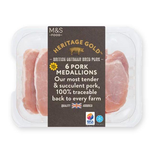 M&S 6 British Outdoor Bred Pork Loin Medallions