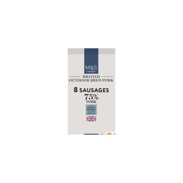 M&S British Outdoor Bred 8 Pork Butchers Sausages