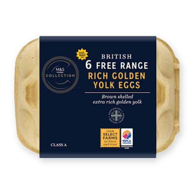 M&S Collection British Free Range 6 Golden Yolk Eggs