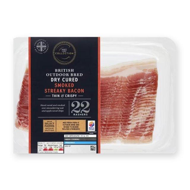 M&S Collection Dry Cured Smoked Streaky Bacon
