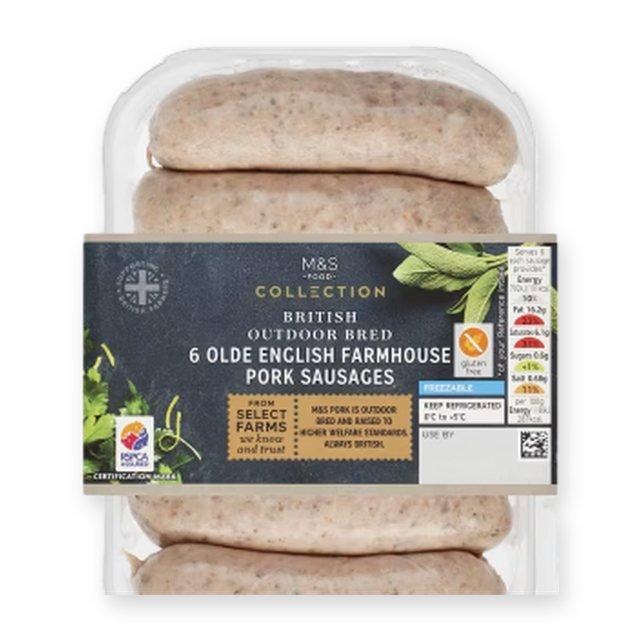 M&S Collection Olde English Farmhouse Pork Sausages