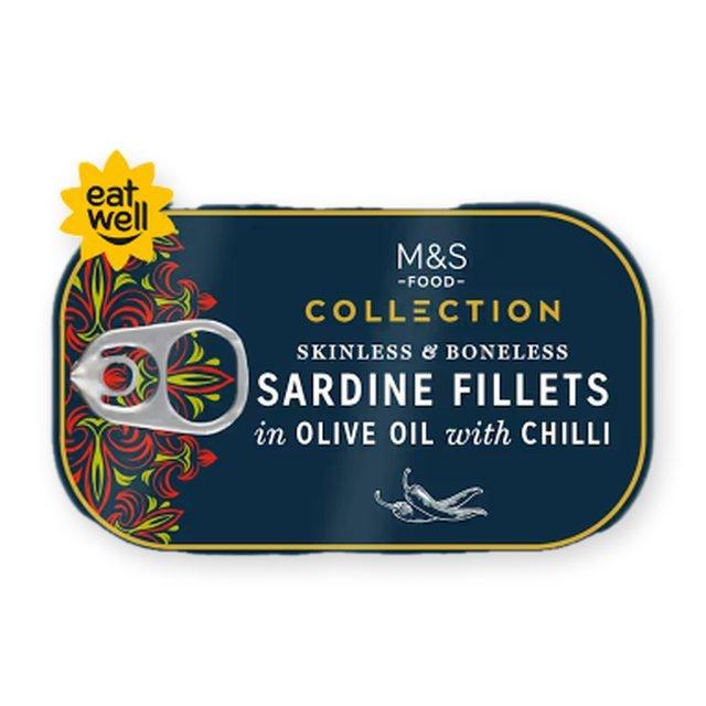 M&S Collection Sardine Fillets in Olive Oil with Chilli