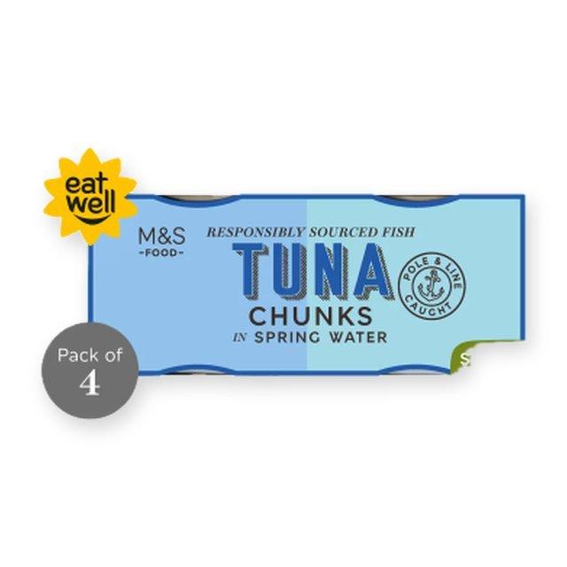 M&S Tuna Chunks in Spring Water 4 pack