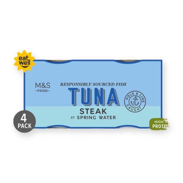 M&S Tuna Steak in Spring Water 4 pack