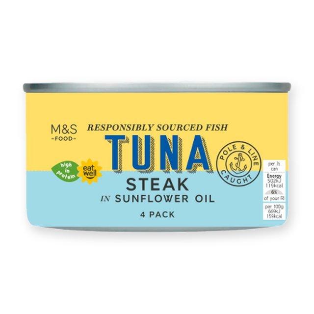 M&S Tuna Steak in Sunflower Oil 4 pack