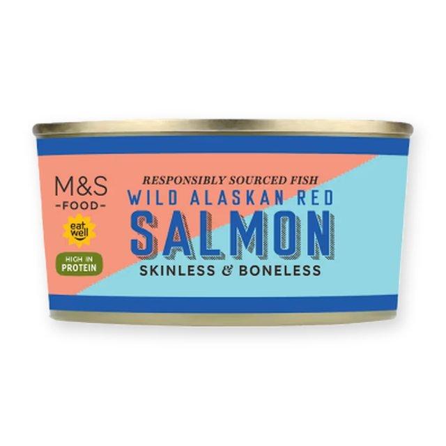 M&S Wild Alaskan Red Salmon Skinless and Boneless 170g