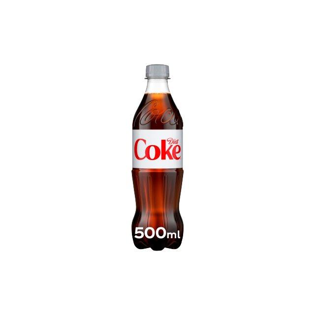 Diet Coca-Cola bottles, 24 pack