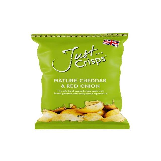 Just Crisps Cheddar & Red Onion, 24 pack
