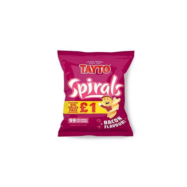 Tayto Spirals crispy bacon, 20 pack