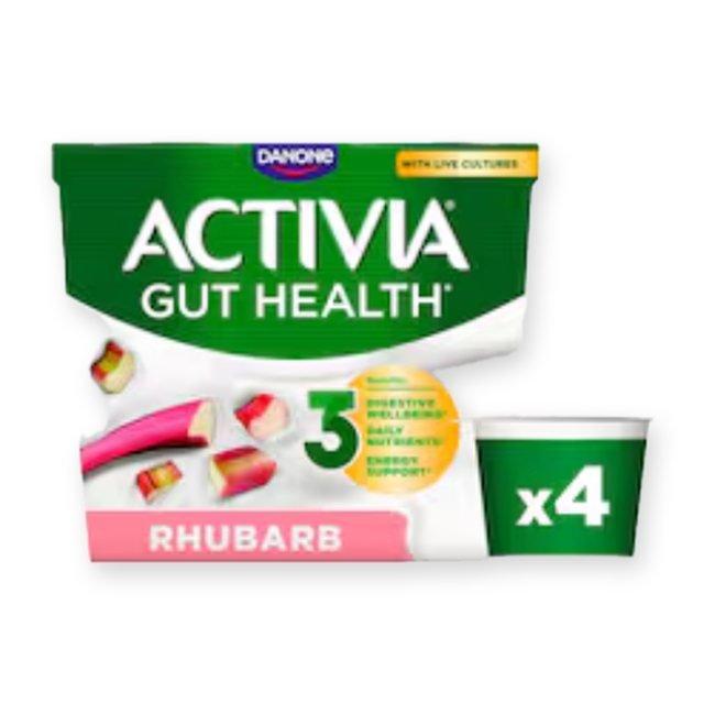 Activia Rhubarb Gut Health Yoghurt Multipack