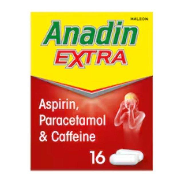 Anadin Extra Pain Relief Caplets - Aspirin, Paracetamol, Caffeine